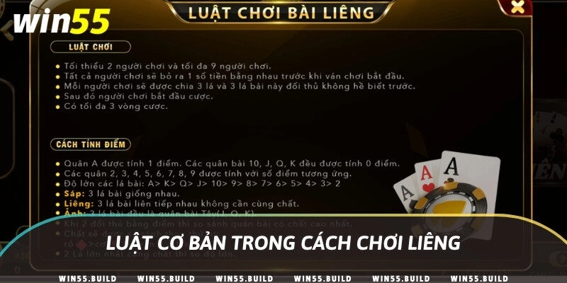 Luật cơ bản trong cách chơi Liêng